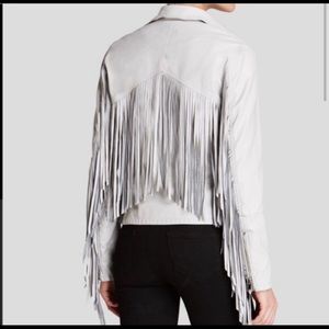 Blank NYC Fringe Leather Jacket